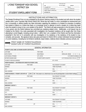 Student Enrollment Form