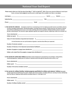 National Year End Report