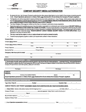 Company Security Media Authorization