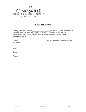 Media Release Form