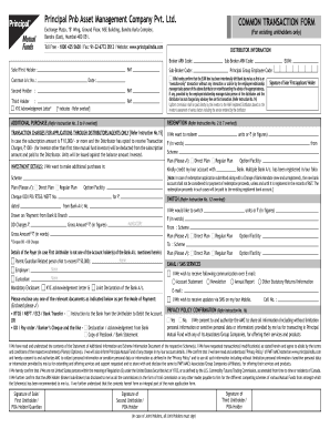 Principal Mutual Fund Common Transaction Form