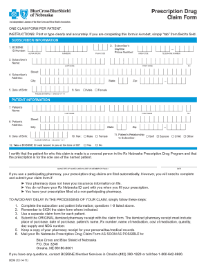 Prescription Drug Claim Form