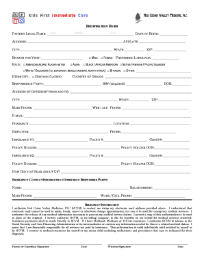 New Patient Forms Here - Kids First Immediate Care