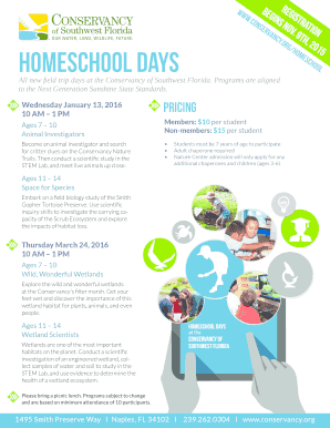 Registration form - Conservancy of Southwest Florida - conservancy