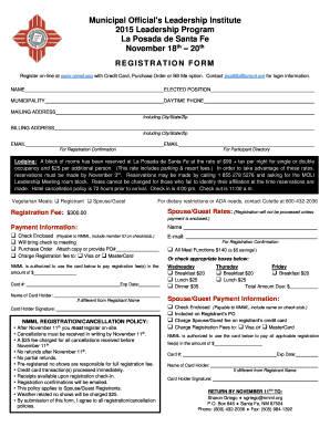 Municipal Officials Leadership Institute 2015 Leadership