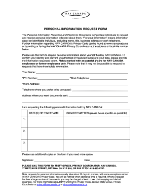 Personal Information Request Form