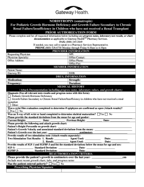 Norditropin Prior Authorization Form