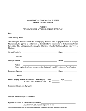 Document request form template - Definitive Plan - FORM C