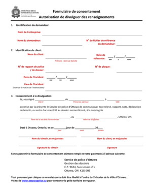 Formulaire de consentement