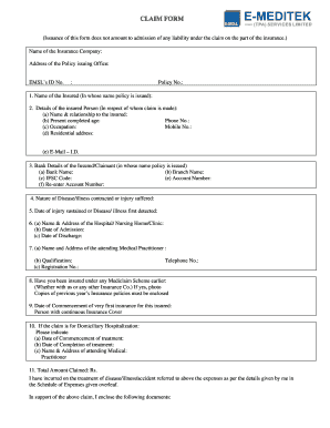 Insurance Claim Form