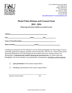 Photo/Video Release and Consent Form