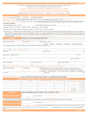 City of New York Flexible Spending Accounts Enrollment Form