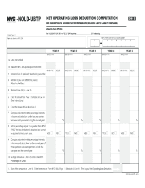 NYC-NOLD-UBTP Net Operating Loss Deduction 2015