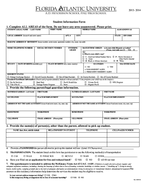 Student Information Form