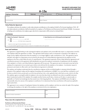 The Annuity Supplement Salary Reduction Agreement