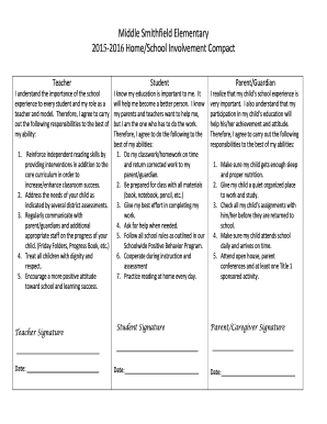 Home/School Involvement Compact