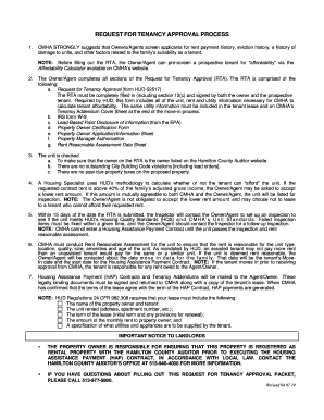 Housing Choice Voucher Tenancy Approval Form