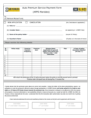 Auto Premium Service Payment Form