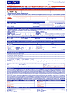 SIP Enrollment Auto Debit Mandate Form