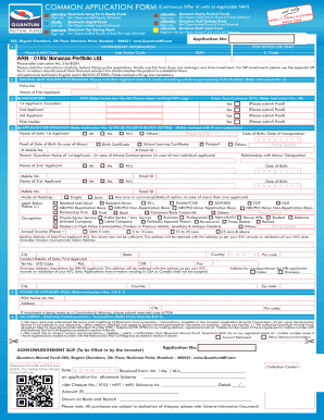 Quantum Mutual Fund Application Form