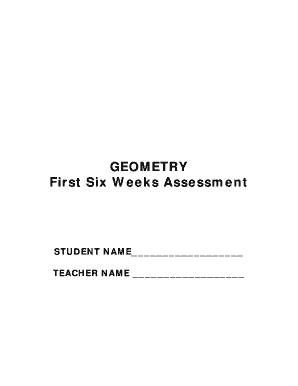 Geometry First Six Weeks Assessment