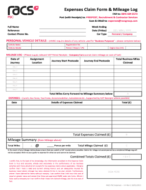UK Expense Claim Form