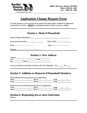Application Change Request Form