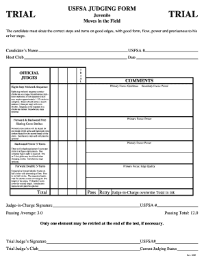 USFSA Juvenile Trial Judging Form