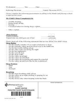 Pediatric Sleep Questionnaire