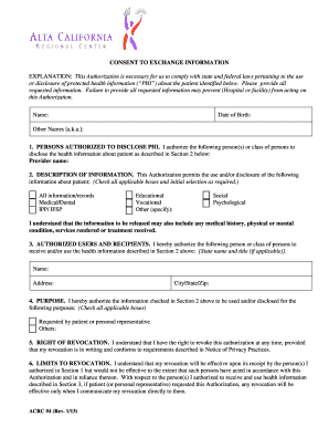 Consent to Exchange Information