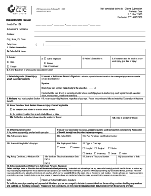 Medical Benefits Request Form