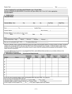 Rental Application Form