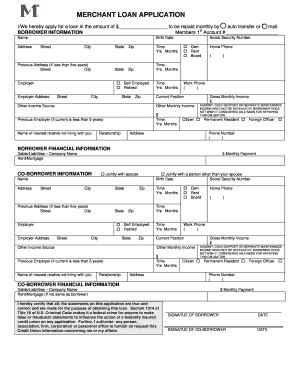 Merchant Loan Application