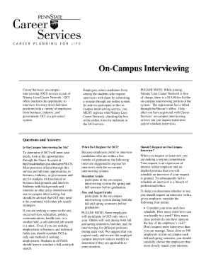 On-Campus Interviewing Request Form