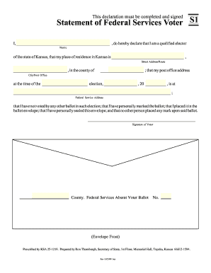 Kansas Absent Voter Ballot