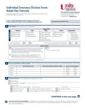 Individual Insurance Election Form