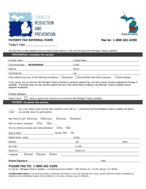 Patient Fax Referral Form