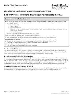 FSA/HRA Reimbursement Form