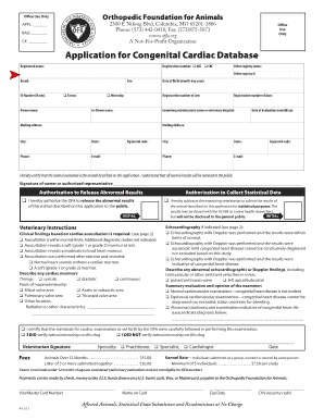 OFA Congenital Cardiac Database Application