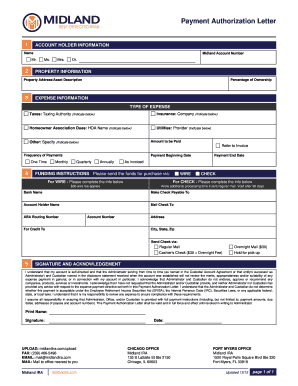 Payment Authorization Letter