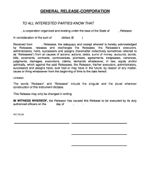 General Release Agreement