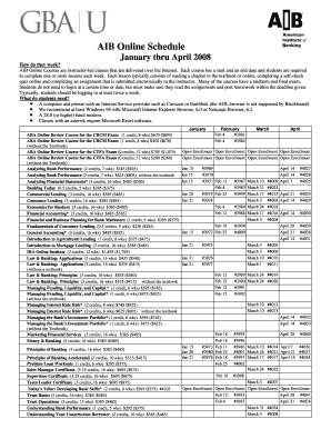 AIB Online Course Registration Form