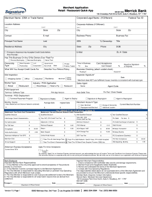 Merchant Application Form