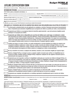 Formulario de Certificación de Lifeline