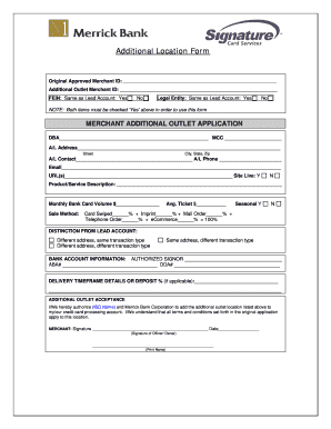 Merchant Additional Outlet Application