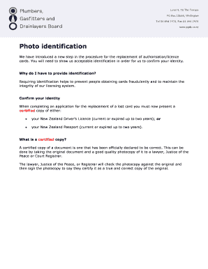 New Zealand Authorisation/Licence Card Replacement Declaration