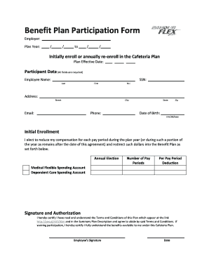 Benefit Plan Participation Form