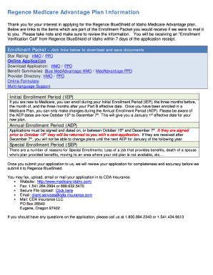 Regence Medicare Advantage Enrollment Form
