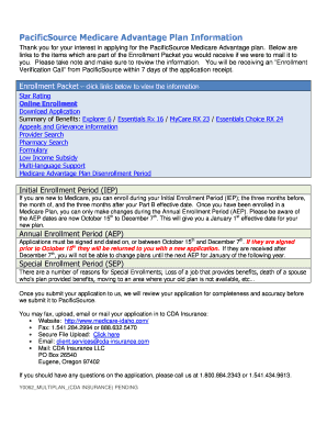 PacificSource Medicare Advantage Enrollment Form