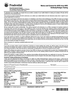 HIV Antibody/Antigen Testing Consent Form